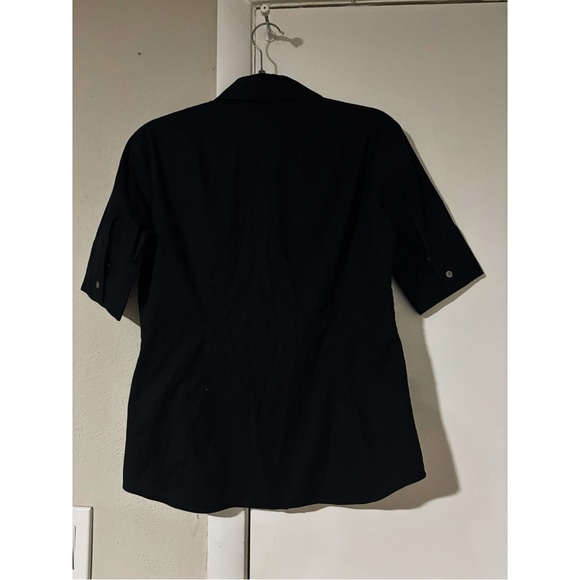 DKNY essentials black button down top - Picture 2 of 5